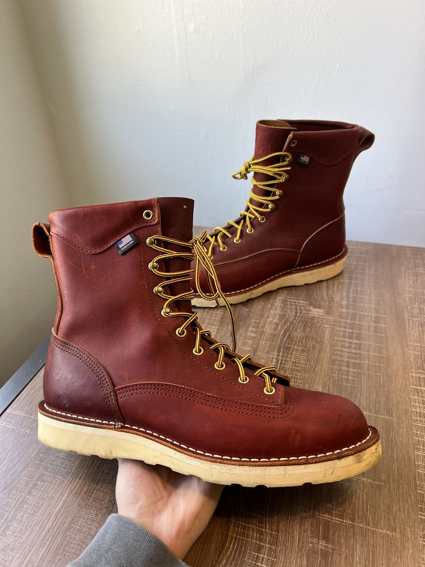 VTG Men's DANNER 12200 Bull Run Brown Leather Hunting Work BOOTS 11.5