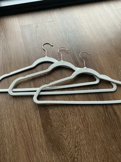 Shimmer with a Gold Shine Gray hangers