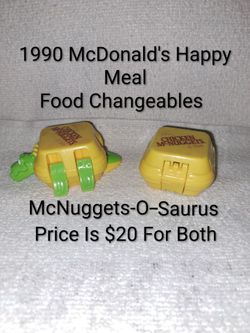 1990 McDonald's Happy Meal Food Changeables McNuggets-O-Saurus (Price Is For Both)