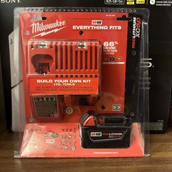 Milwaukee M18 5.0 Battery With Dual Charger For M18 And M12 Batteries