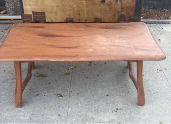 Wood coffee table