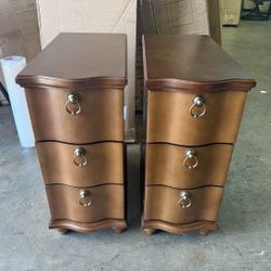 New assembled Wood End Table Set of 2, Fully Assembled Nightstand with Drawers Narrow Tall Slim Side