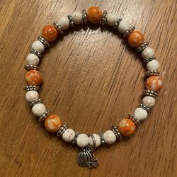 White And Orange Pumpkin Bracelet 