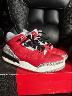 Air Jordan 3 Red Cement Sneakers