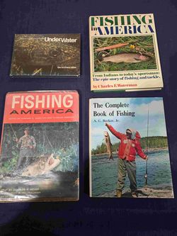 Vintage hardcover Fishing Books