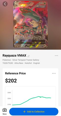 Rayquaza VMAX TG20/TG30 from the 2022 Pokémon TCG expansion Sword & Shield—Silver Tempest Trainer Gallery.