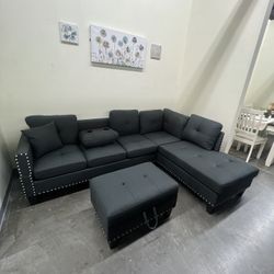 Sectional Sofa With Ottoman