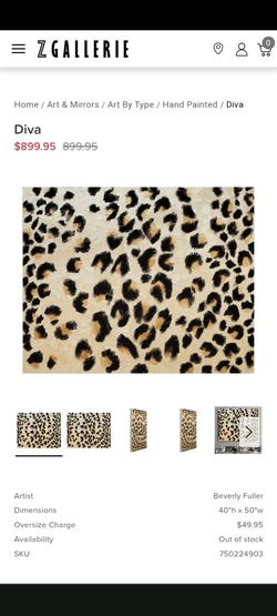 Art Hand Painted - Z Gallerie DIVA