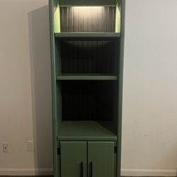 Green Rolling Book Shelf