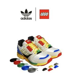 New  With Box Men Adidas ZX 8000 LEGO Limited Edition Sneakers Men's 11.5 Men/10.5 Women