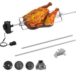 SafBbcue BBQ Rotisserie Grill Kit for Masterbuilt Gravity Series 1050/800/560 Replacement Parts MB0, Electric Rotisserie Accessory Attachment w
