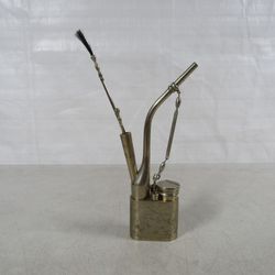 Antique Traditional Chinese Asian Etched Metal Water Pipe
