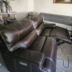 Leather Couch  Paid 2700 Make Offer 