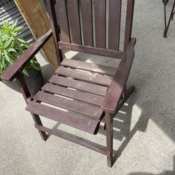  Outdoor chairs  Solid Wood  3Chairs $10 Each