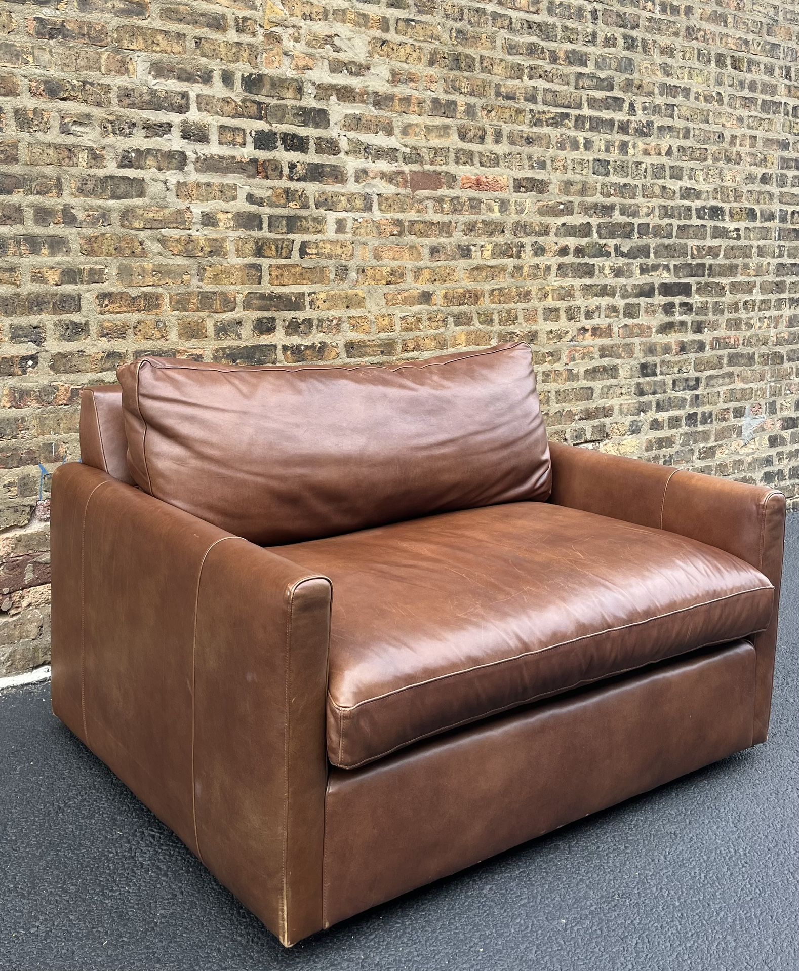 Arhaus Leather Kipton Loveseat