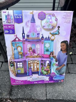 $54 NEW Disney Princess Ultimate Castle Doll House w  Lights & Sounds & 25+ Accessories  Pieces 4 ft Tall PU MANAHAWKIN 