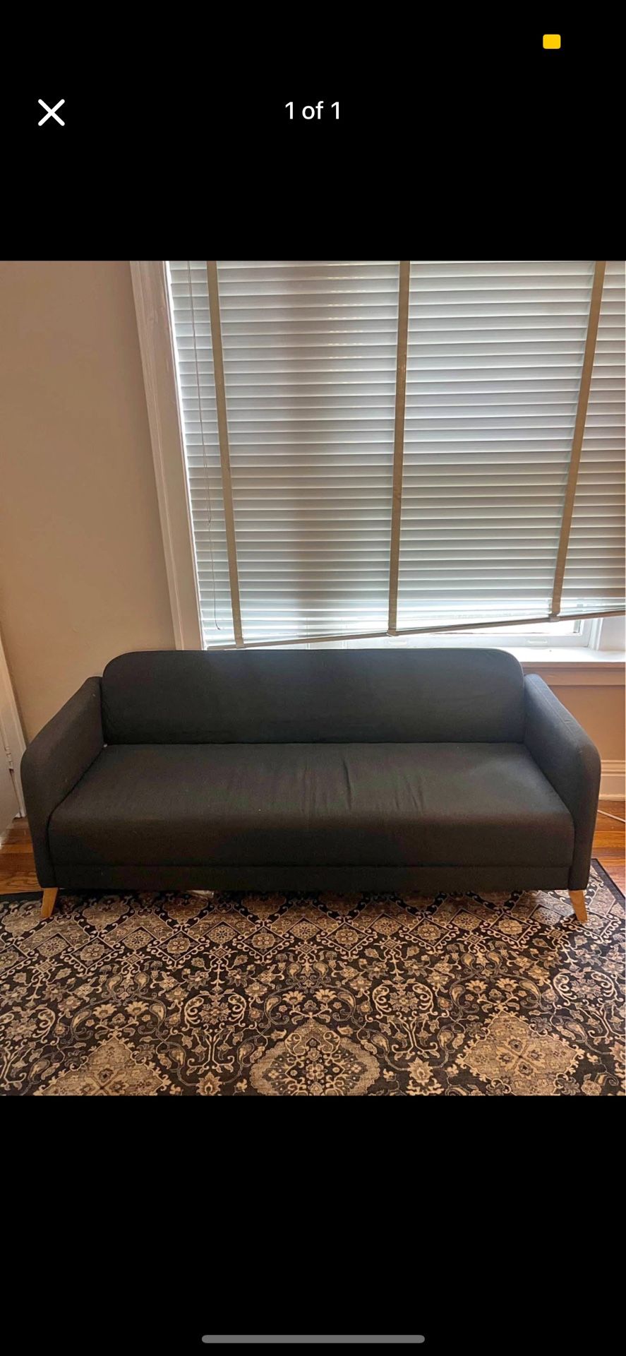 Black IKEA Loveseat