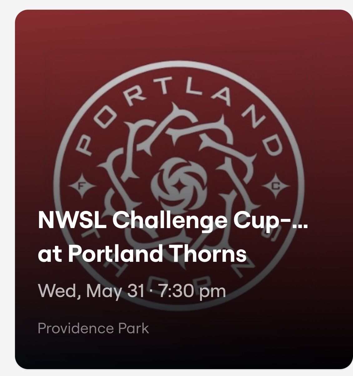 Thorns Vs LA May 31st