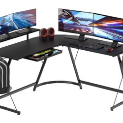 Black L Gaming Desk , Office Desk 
