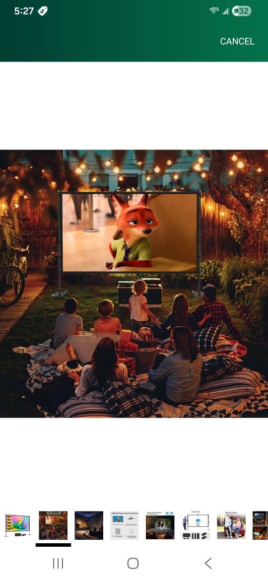 Outdoor Protector Screen With Stand $50