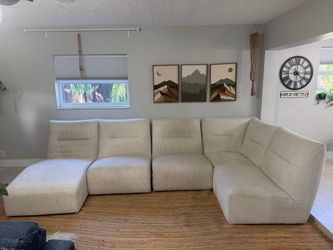 Baer’s Furniture Sectional with 3 recliners and charging station  for your electronics