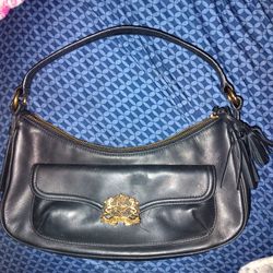 Lauren Ralph Lauren Black Leather Bag
