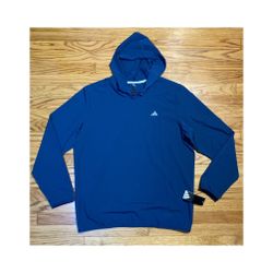 Adidas Golf Woven windbreaker Pullover Hoodie Navy Blue Men’s size Large NEW!