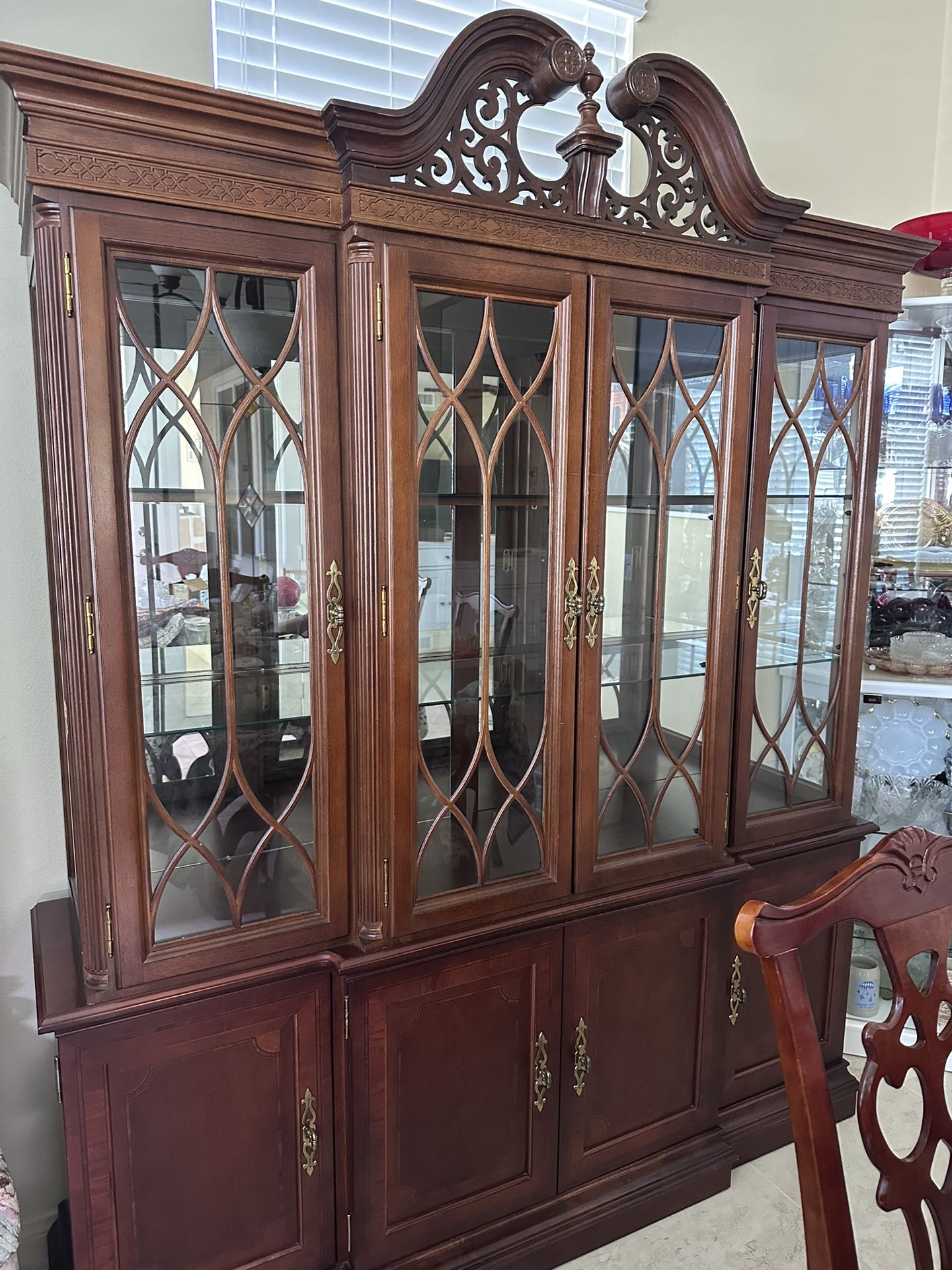 Cherry Finish China Hutch