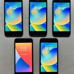 Lot of 5 iPhone 8 Space Gray 64/128GB