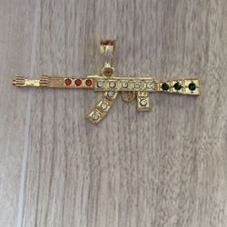 Multicolor Pendant -   14K Gold  Plated
