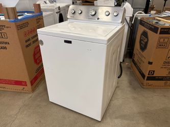 MAYTAG White Top Load Washer with PowerWash Agitator Model # MVWC565FW2