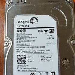 Hard Disk Drive 1tb (1000gb) Seagate Barracuda PC Part