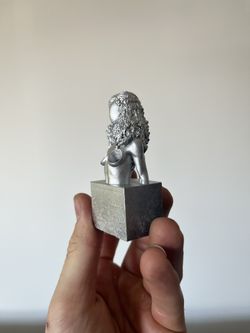 Hollow Lady Figurine Silver Resin Made High Quality