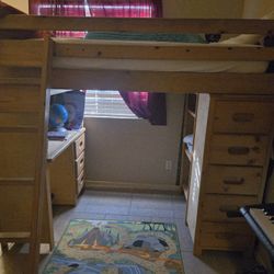 Twin Wood Loft Bed