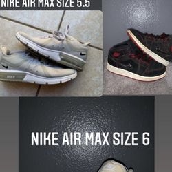 Nike Air Max Nike Air Jordan’s Size 5Y 5.5Y & 6Y NOT FOR FREE