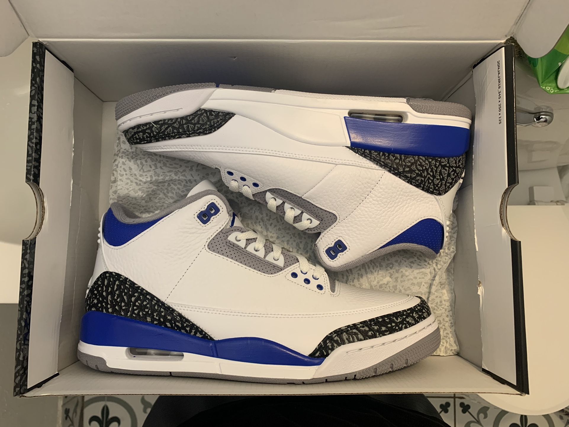 Ds Air Jordan Racer Blue 3s Size 10.5