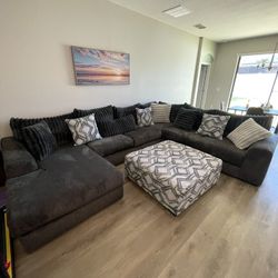 Brand New Couch With Extra Wide Chaise Lounge