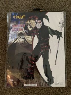 Sinister Jester Scary Child Halloween Costume Small 6-8