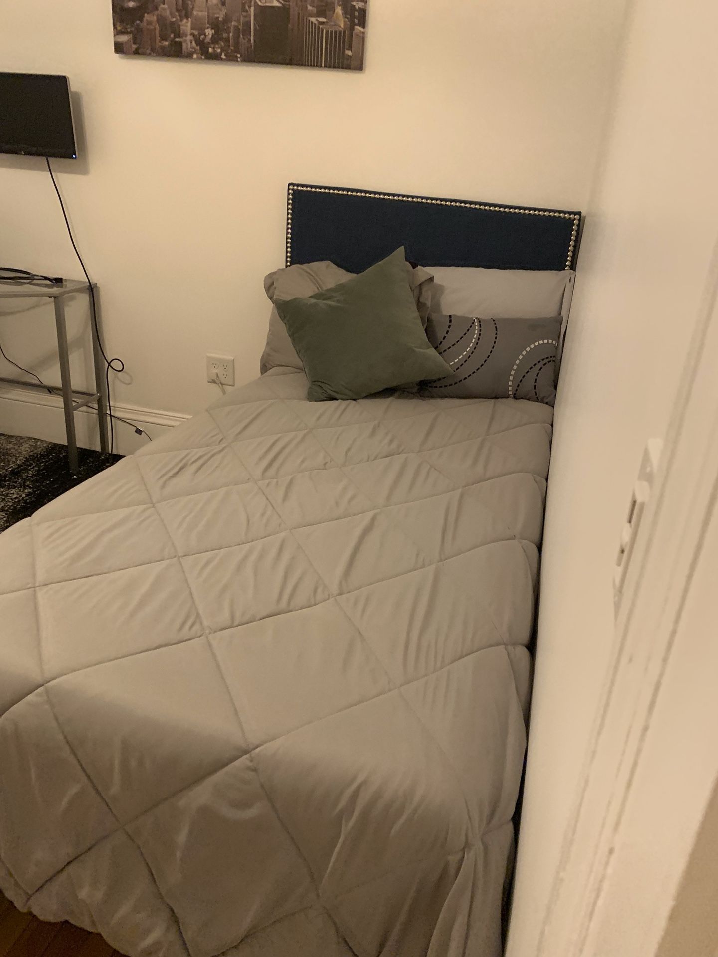 Twin XL Tempurpedic Mattress, Boxspring, and Headboard