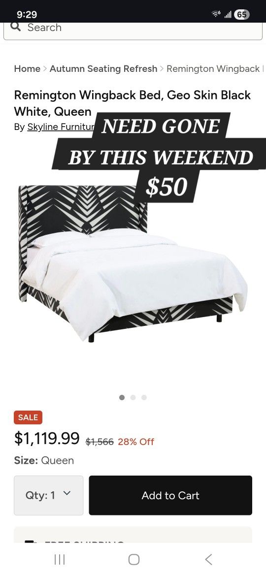 Houzz Remington Queen Bed Frame