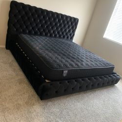 New In Box King Bed Frame With Mattress (Read Description Below)