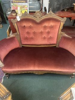 Antique Red Sofa