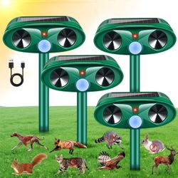 Lycxbfjia 4-Pack Solar Ultrasonic Animal Repellent