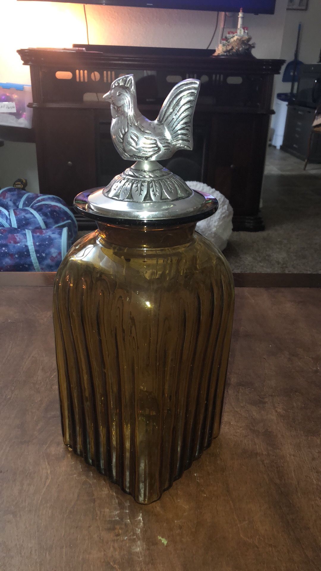 Amber Glass Jar