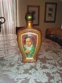 Vintage 1970's Beethoven liquor bottle