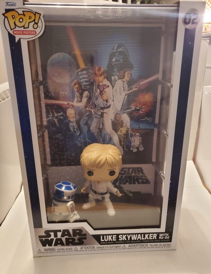 FUNKO POP Star Wars Luke Skywalker w/R2-D2 #02, 17inch Tall