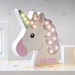 Unicorn themed led bed lamp custom made on order
