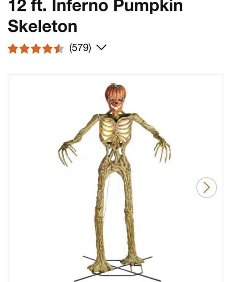 12ft Pumpkin Skeleton