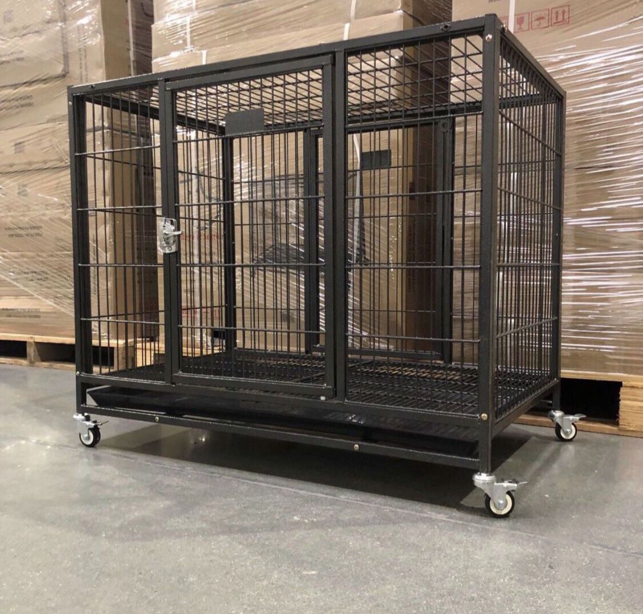 🔱NEW🔱 37” Dog 🐩 Kennel cage Crate🦊🐺🐩 With wheels 🐺🐶🐩🐩