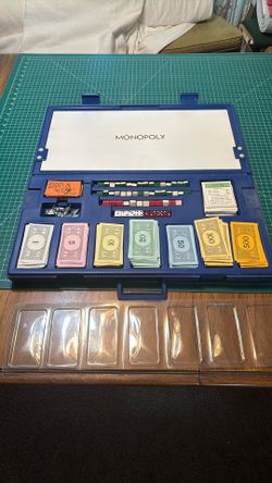Antique Monopoly Board Game With Blue Case